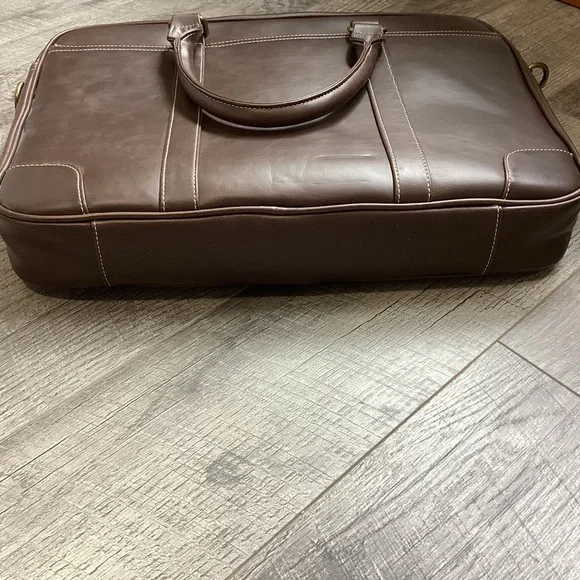 Luxorro Full Grain Genuine Leather Laptop Bag NWT